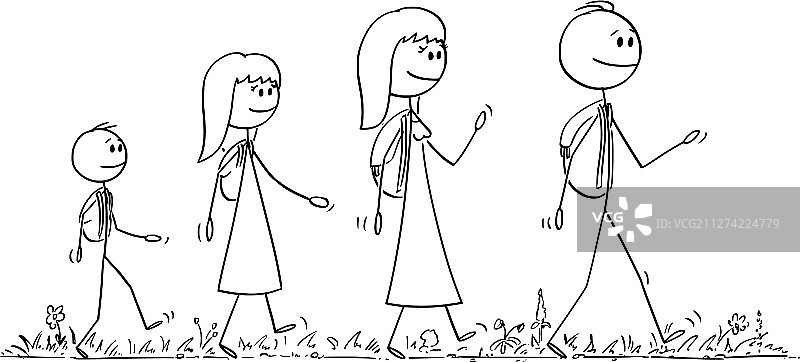 卡通旅行家庭人物图片素材