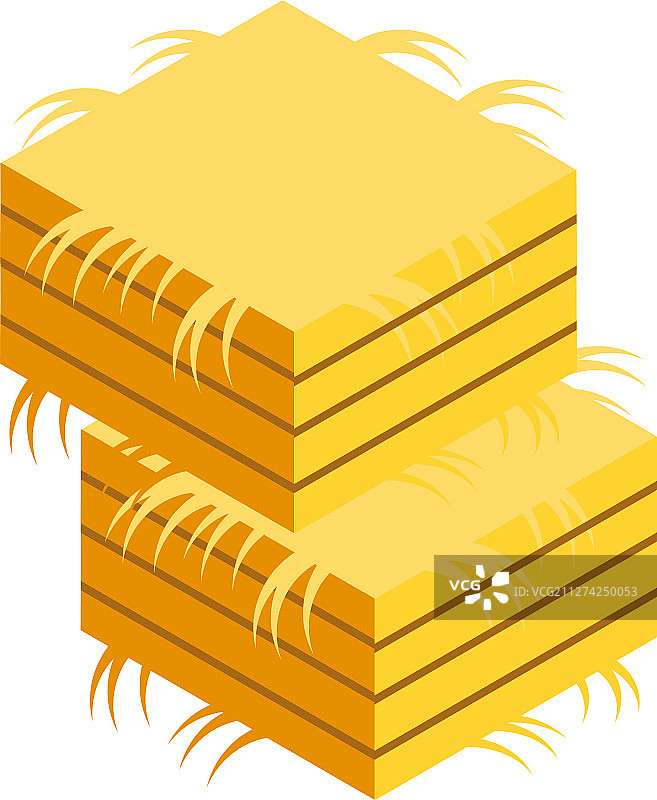 白色背景上的干草捆图片素材