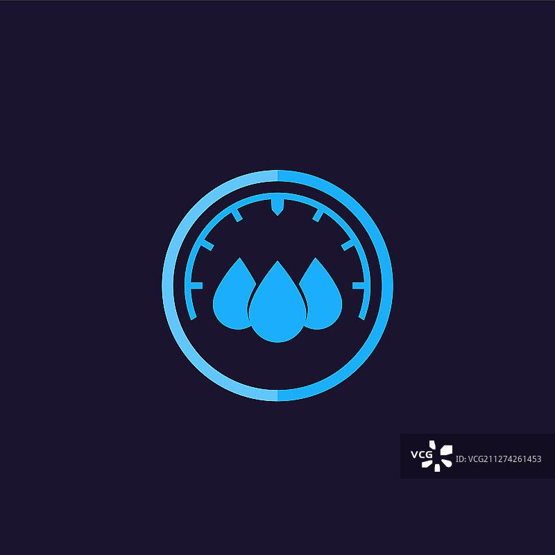 湿度水位控制图标图片素材