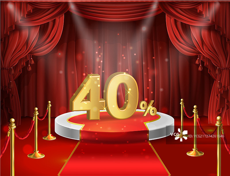 促销优惠40图片素材