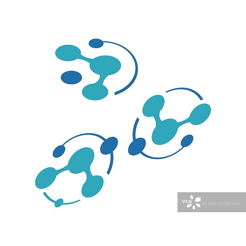 科学研究电子原子核新符号图片素材