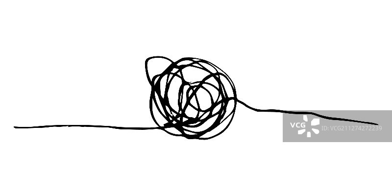 手绘涂鸦草图圆圈缠绕对象图片素材