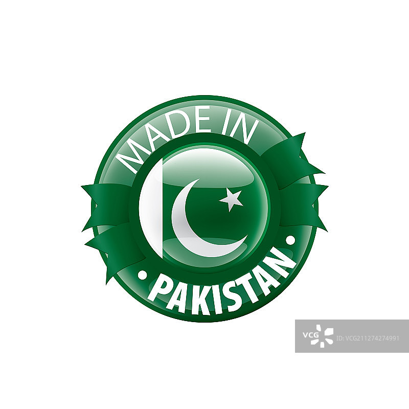巴基斯坦国旗上印着白色图片素材