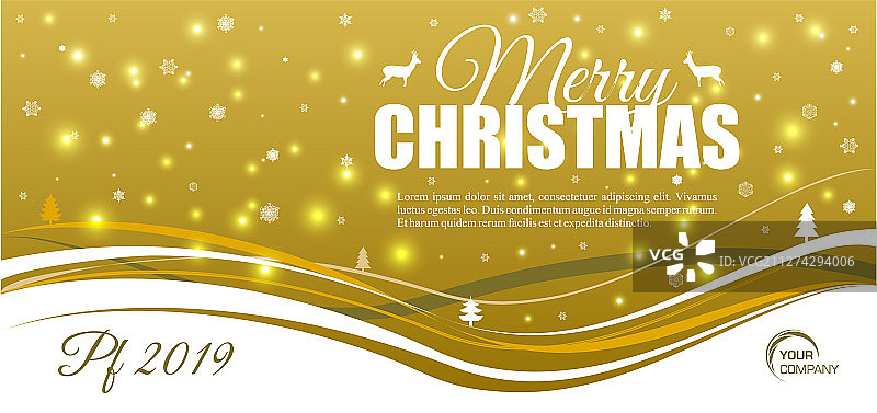 金色雪花圣诞贺卡图片素材