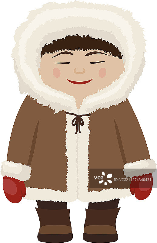 楚科奇人图标，北方人和民族文化图片素材