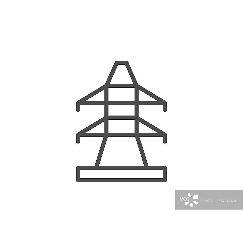 电塔线路轮廓图标图片素材