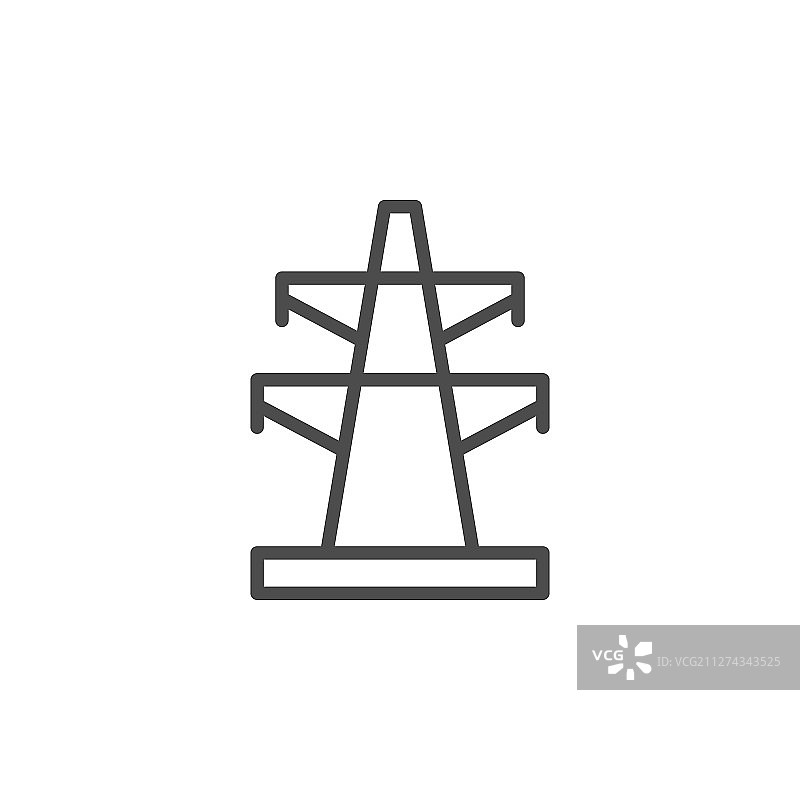 电塔线路轮廓图标图片素材