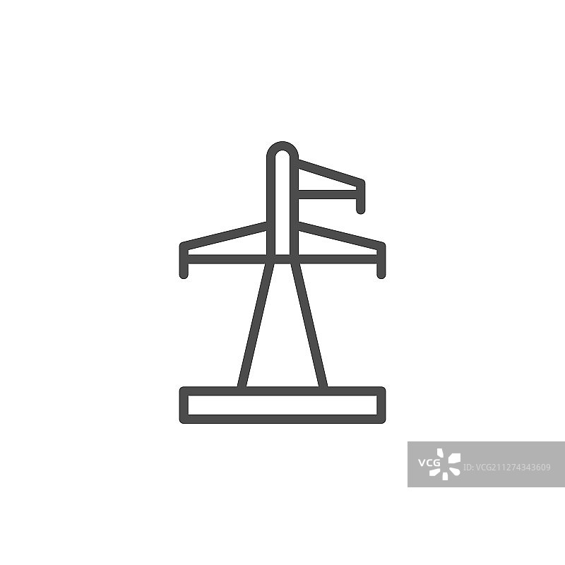 电塔线路轮廓图标图片素材