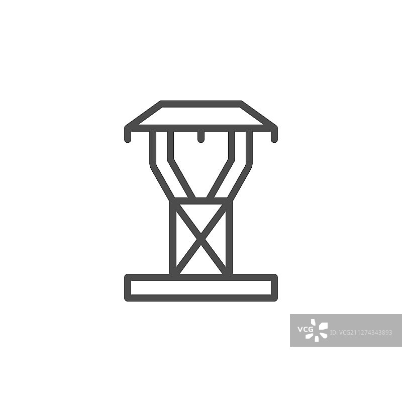 电塔线路轮廓图标图片素材