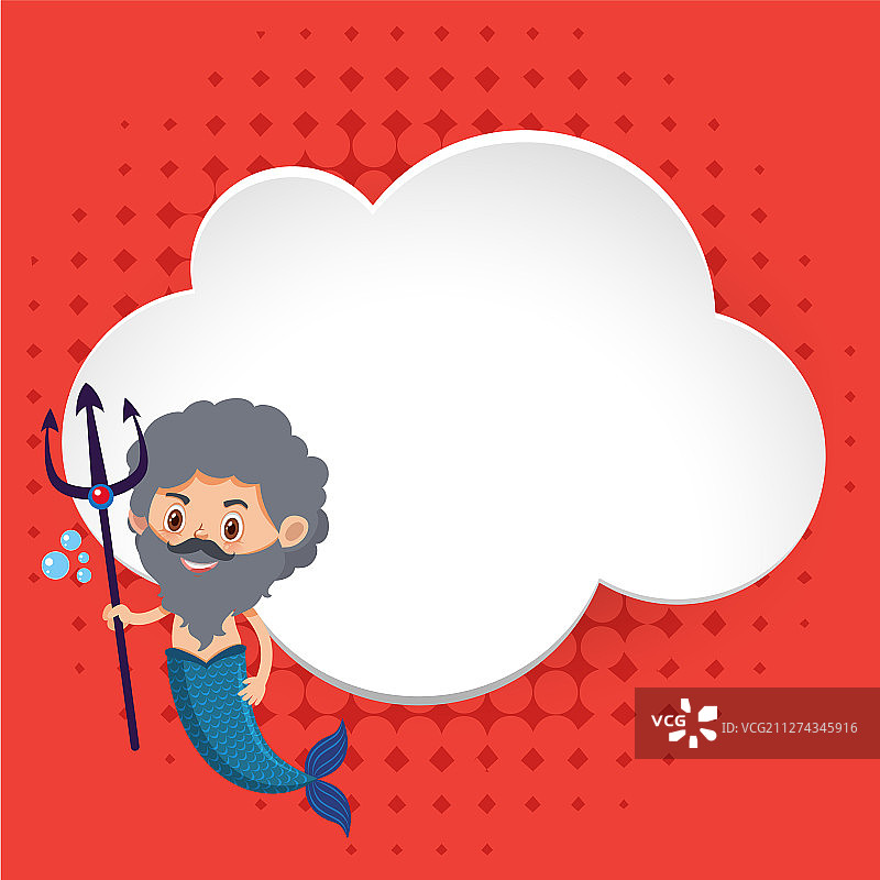 以人鱼为主题的相框模板设计图片素材