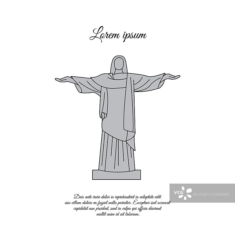 里约热内卢的基督救世主雕像图片素材