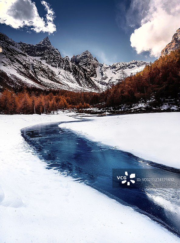 毕棚沟雪景图片素材