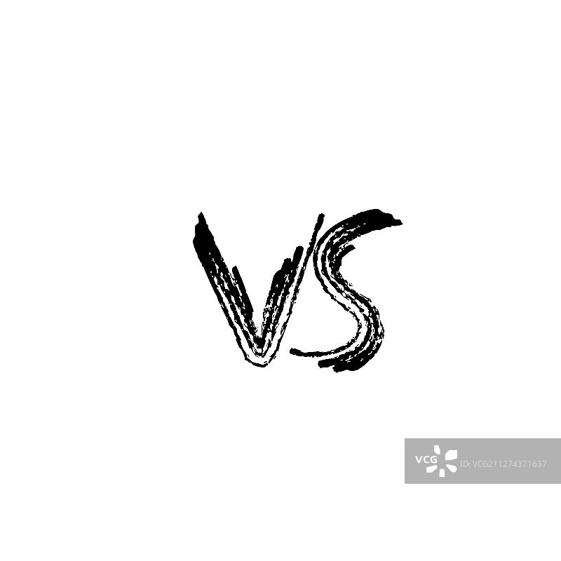 分隔背景上的vs屏幕与符号图片素材