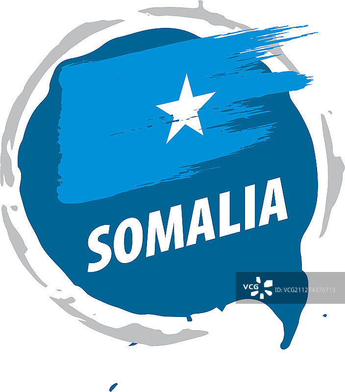 一面白色的索马里国旗图片素材