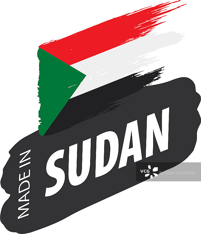 苏丹国旗上有白色图片素材