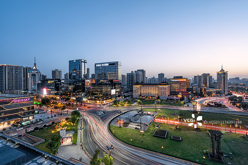 西安永宁门夜景图片素材