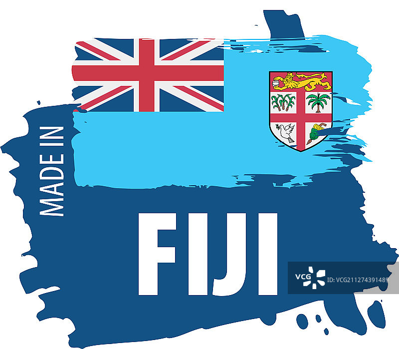 白色的斐济国旗图片素材