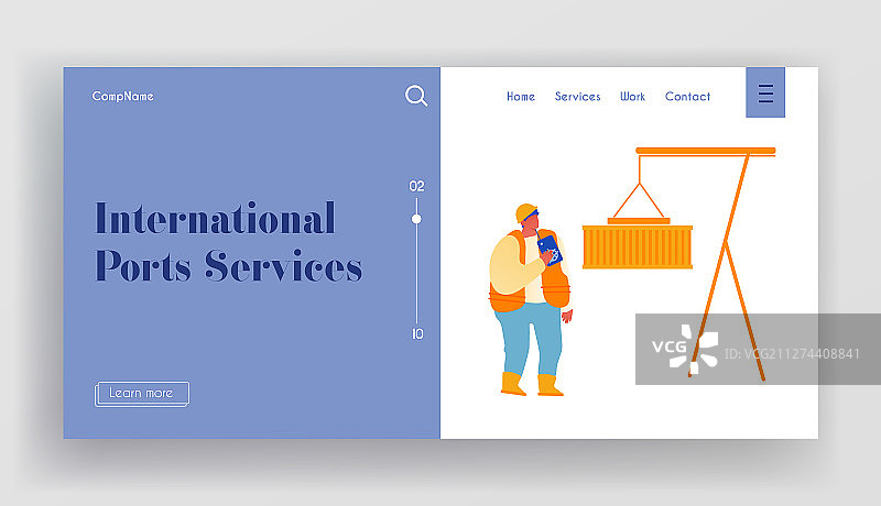 货运代理在集装箱码头工作图片素材