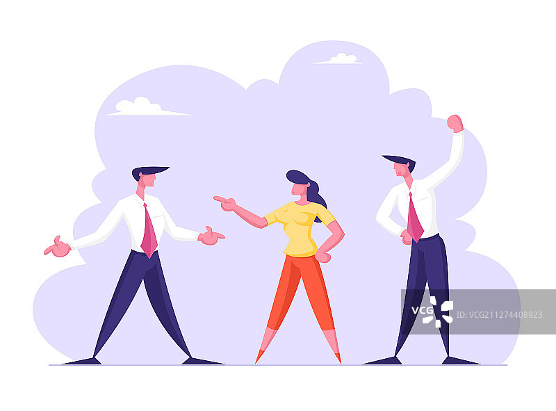 商业人士（男）与商业人士（女）图片素材