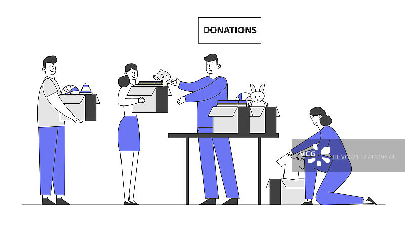 捐赠和慈善概念男女图片素材