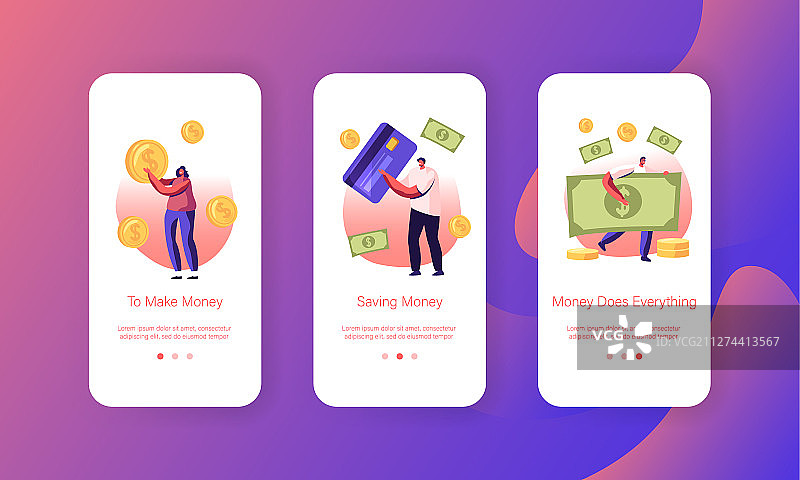 人们使用现金、信用卡和手机支付图片素材