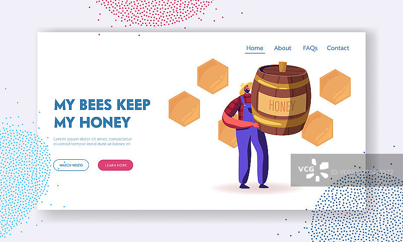 养蜂网站着陆页图片素材