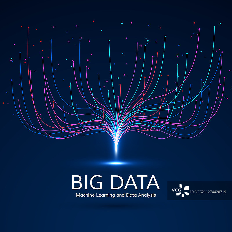 抽象大数据可视化数字概念图片素材