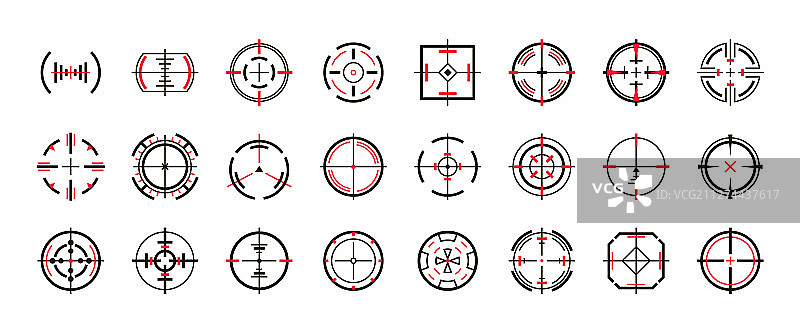 黑色狙击瞄准镜图标图片素材