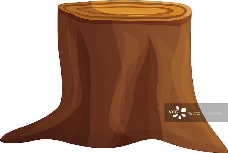 树桩图标卡通风格图片素材