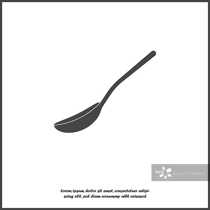 白色背景分层勺子图标图片素材