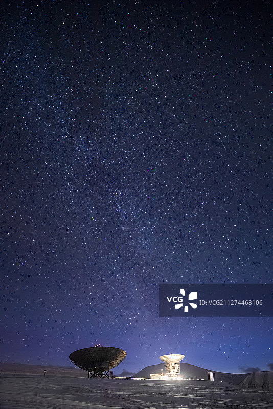 雷达与银河图片素材