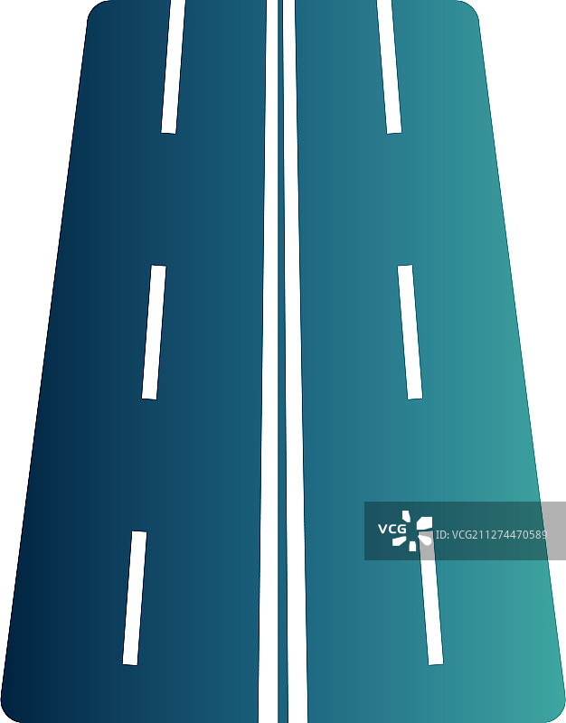 笔直的双向沥青路渐变图标图片素材