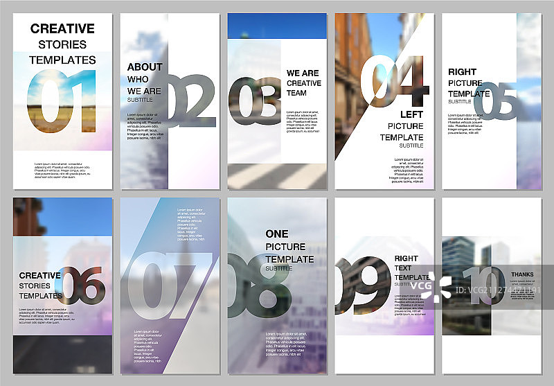 创造性的社交网络故事是垂直设计的图片素材