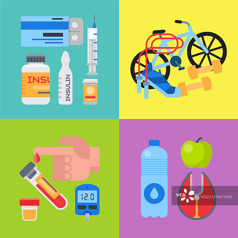 糖尿病护理banner合集图片素材
