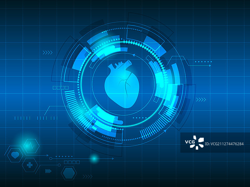 心跳抽象科技背景图片素材