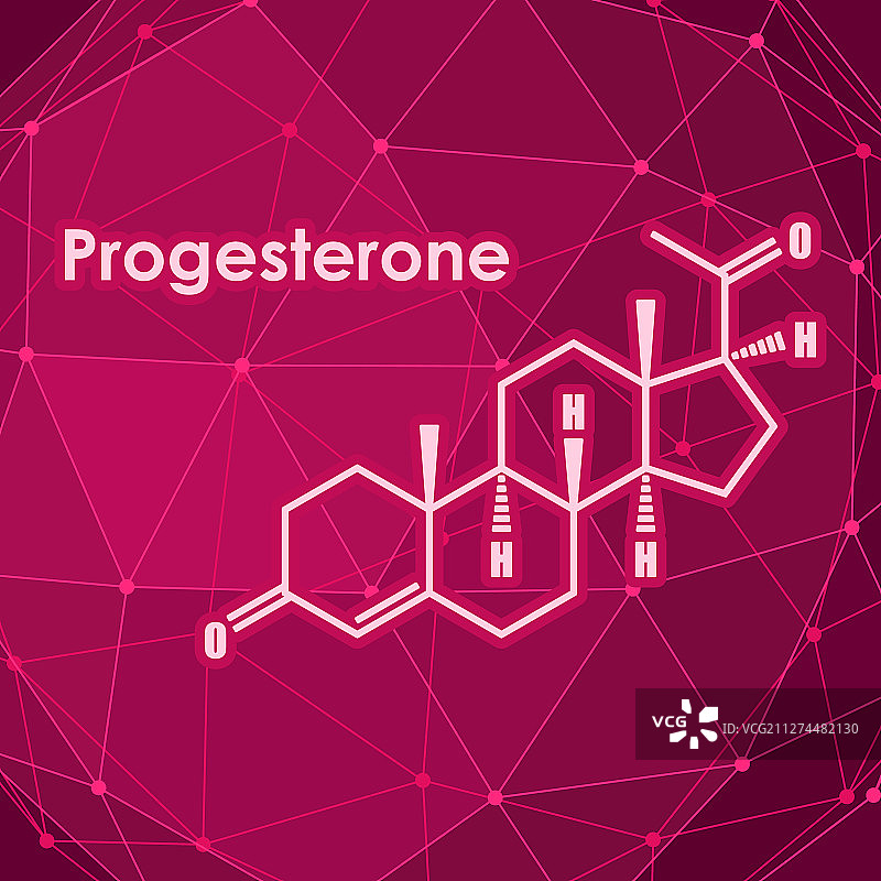 孕酮分子结构图片素材