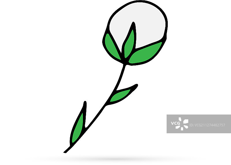 涂鸦风棉花图案儿童手绘线条图片素材