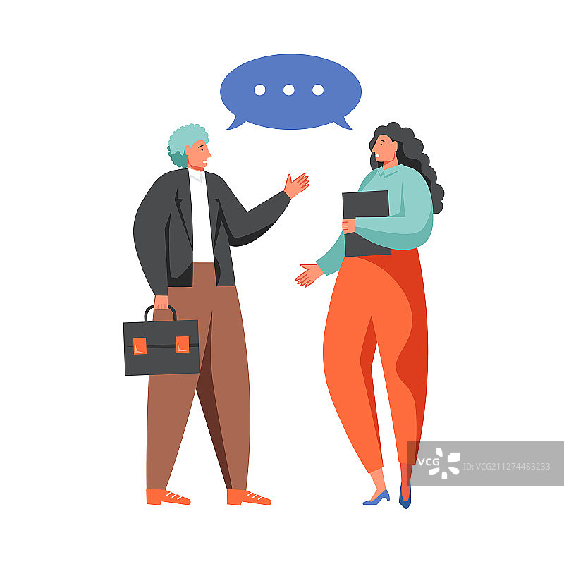 政治对话概念扁平隔离图片素材