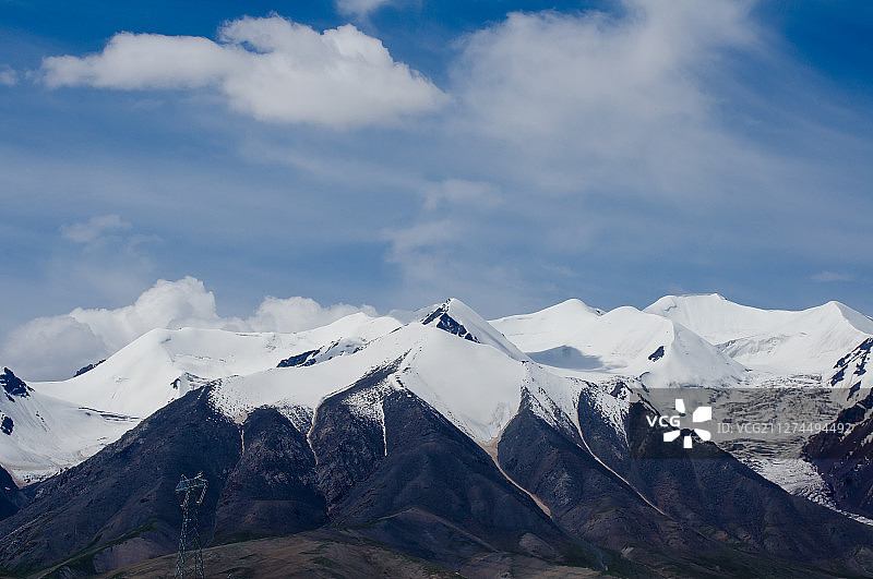 青海昆仑山玉珠峰图片素材
