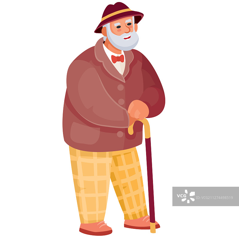 拄着拐杖行走的老年人图片素材