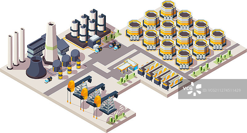 油厂气体工业建筑储罐图片素材