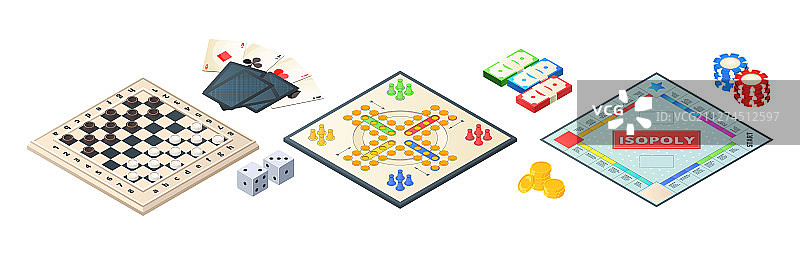 棋盘游戏2.5D工具素材图片素材