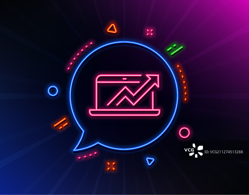 数据分析与统计线条图标电脑图片素材