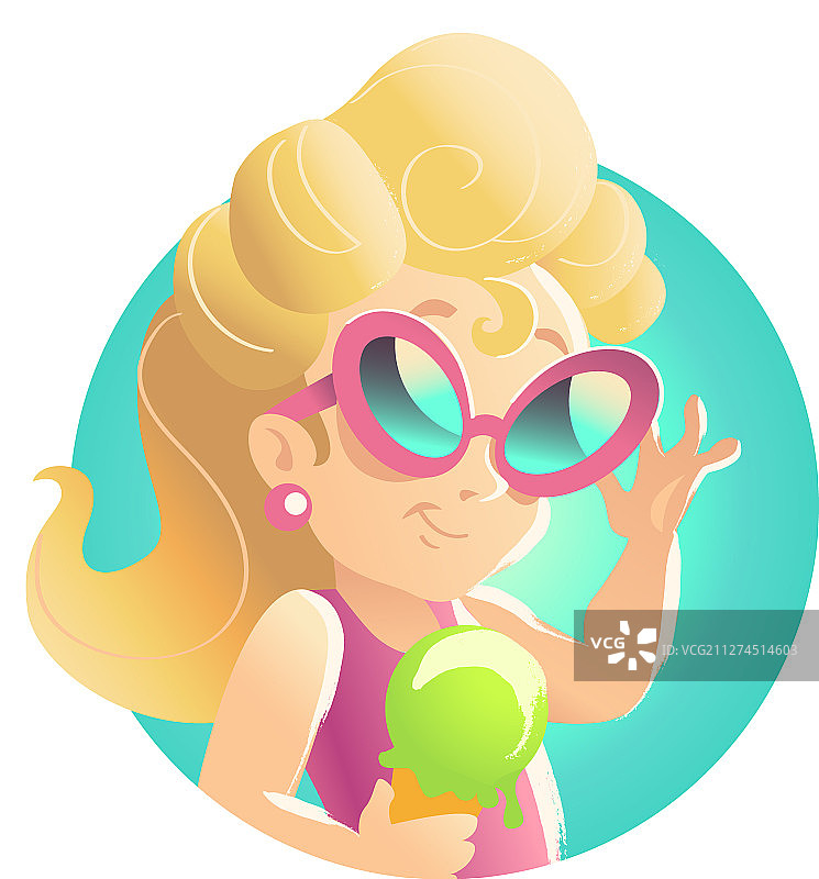 快乐微笑的小女孩肖像图片素材