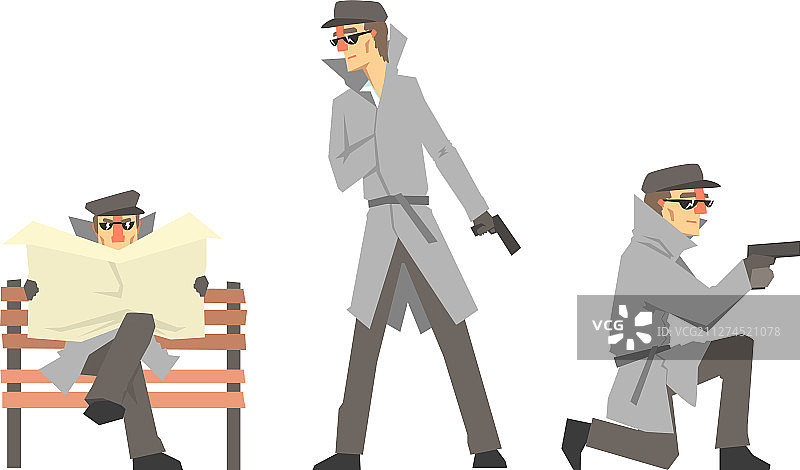 卡通私人侦探日常图片素材