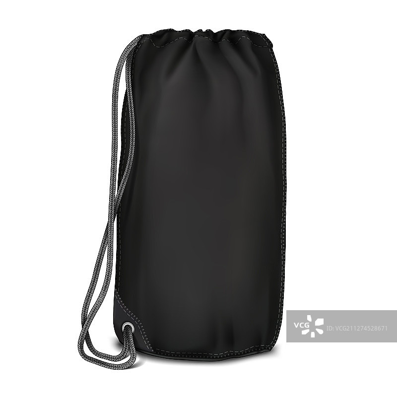 黑色背包圆筒样机图片素材