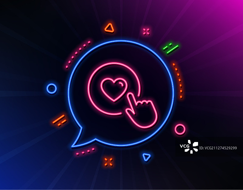 点击喜欢线条图标爱心符号图片素材