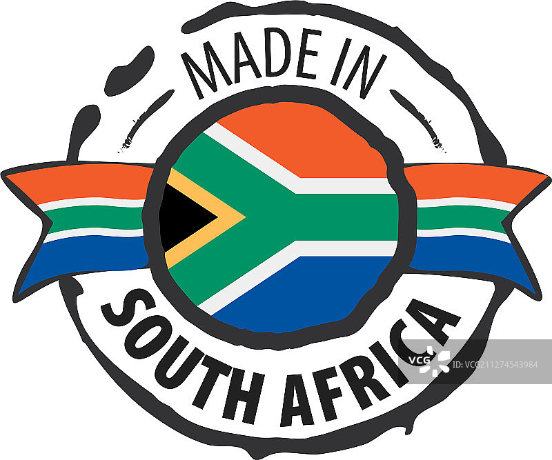 南非国旗上有白色图片素材