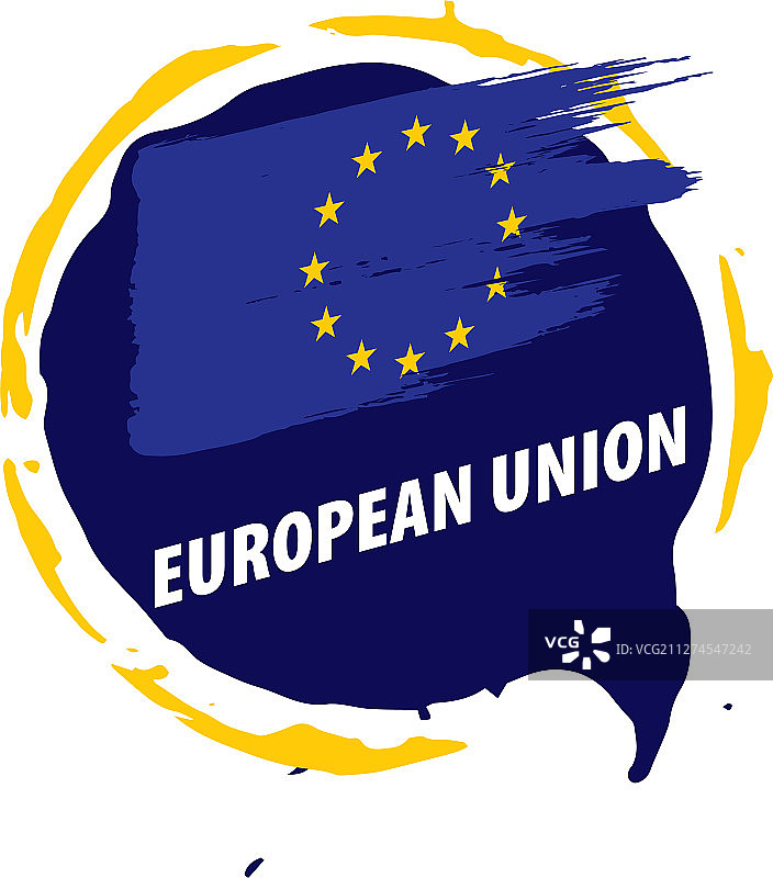 欧盟旗帜上图片素材