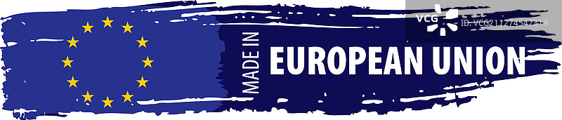 欧盟旗帜上图片素材